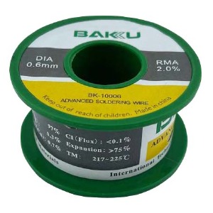 Припой BAKU BK-10006 0.6mm 50g Sn97% AG0.3% CU0.7% Flux2% - фото