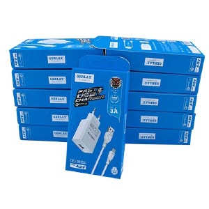 `SET СЗУ microUSB Gerlax A3V 3A-1USB 18w QC3.0 белое 1м (10ШТ!!!+1ШТ ПОДАРОК) - фото