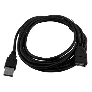 Удлинитель USB  мама-папа 2.0 3м черный - фото