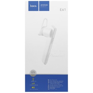 Bluetooth-гарнитура Hoco E61 белая - фото