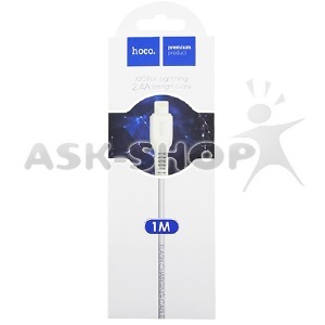 Кабель iPhone Lightning Hoco X20 2.4A белый 1м (30) - фото