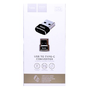 PD переходник Type-C (мама)-USB (папа) Hoco UA6 черный - фото