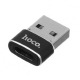 PD переходник Type-C (мама)-USB (папа) Hoco UA6 черный - фото 1