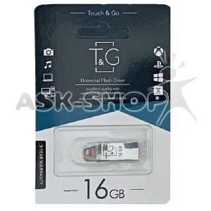 USB 16GB 2.0 T&G 115 metal  Stylish Хром metal - фото