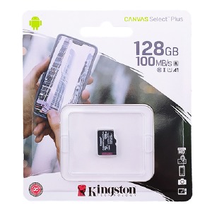 Карта памяти Micro SD 128GB (10) (-adapter) Kingston Canvas Select Plus UHS-I - фото