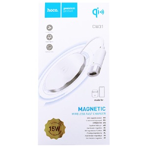 Беспроводное зарядное Hoco CW31 серое QC3.0 15W - фото