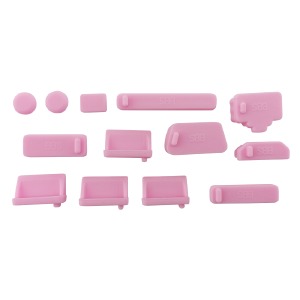 Заглушки от пыли для ноутбуков и пк силиконовые розовые - фото
