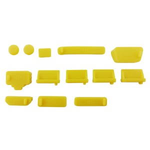 Заглушки от пыли для ноутбуков и пк силиконовые желтые - фото