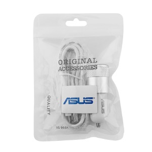 АЗУ microUSB Asus (2in1) +USB в т.у. белое# - фото