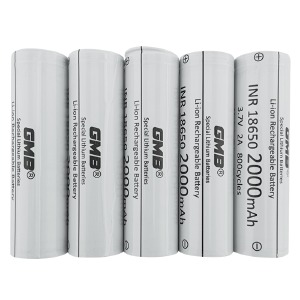 Аккумулятор 18650H GMB INR 2000 mA 3.7v 2A бытовой по 5 шт./цена за 1 бат. - фото