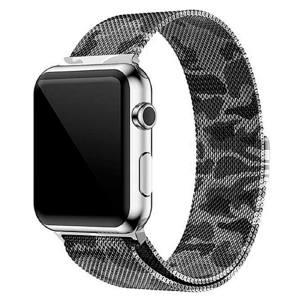 Ремешок для Apple Watch 42/44/45/49mm Миланская петля хаки серый - фото