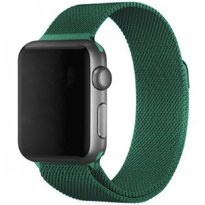 Ремешок для Apple Watch 42/44/45/49mm Миланская петля изумрудный - фото