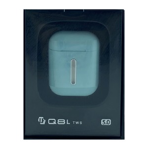 Bluetooth Air Pods Q8L TWS/BT5.1/touch/design 1/2 series/вкладыши голубые# - фото