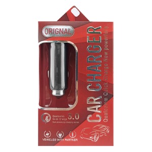 АЗУ USB блочек T05 Metall 2.4A/12/24V/1USB/QC3.0 черное - фото