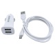 АЗУ microUSB Gerlax C2V 2.4A/2USB белое# - фото 1