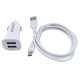 АЗУ microUSB Gerlax C2V 2USB-2.4A белое - фото 1