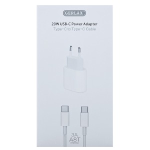 СЗУ Type-C to Type-C Gerlax A8T 3A/PD20W белый  - фото