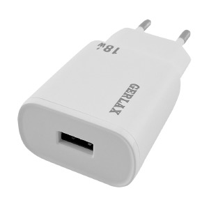 Блочек USB Gerlax A7S 3A/1USB/18W/QC3.0/в т.у белый - фото