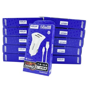 'SET АЗУ microUSB Gerlax C2V 2.4A/2USB (10ШТ!!! + 1ШТ ПОДАРОК) - фото