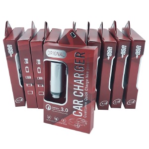 'SET АЗУ USB блочек T05 Metall 2.4A/12/24V/1USB/QC3.0 серое (10ШТ!!! + 1ШТ ПОДАРОК) - фото