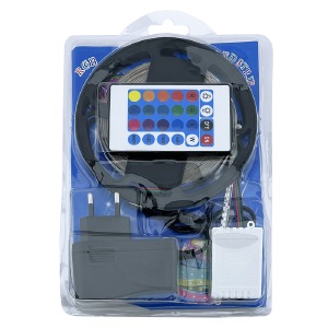 LED лента 3528/2835 RGB/7 colors/5м/от сети (разъем DC12V)/пульт/контроллер - фото