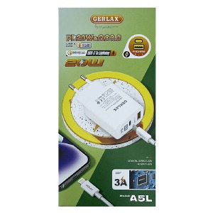 СЗУ Type-C to iPhone Lightning Gerlax A5L 3A/1USB/QC3.0/PD20W белый 1м - фото