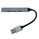 HUB USB Gerlax GV-06 4в1 (USB3.0х4) серебрянный - фото 2