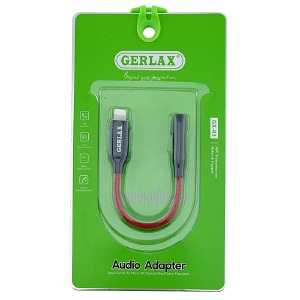 Аудио переходник Lightning(audio)-3,5 Gerlax GX-03 (BT) красный блистер - фото