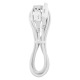 Кабель iPhone Lightning Hoco X70 2.4A тканевой белый 1м (31) - фото 1