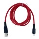 Кабель microUSB Gerlax L1VR 3А/OD3.8 силиконовый красный 1м  - фото 1