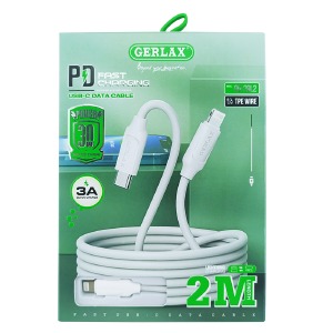 Кабель iPhone PD Type-C to Lightning Gerlax GD-29L2 3A/30W белый 2м* - фото