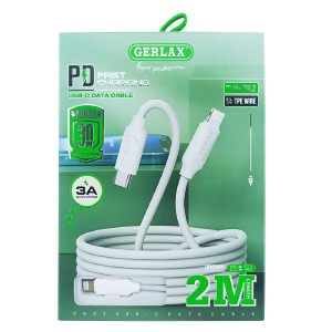 Кабель iPhone PD Type-C to Lightning (11, 11 Pro, 11 Pro Max) Gerlax GD-29L2 30w 3A белый 2м - фото