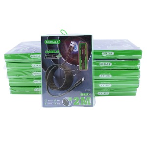 `SET кабелей microUSB Gerlax GD-52V 6А/SUPER CHARGE тканевой черный 2м (10ШТ!!!+1ШТ ПОДАРОК) - фото