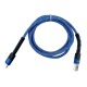 Кабель microUSB Gerlax L6V 6А/QC3.0 тканевой синий 1м - фото 1