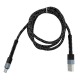 Кабель Type-C Gerlax L6T 6A/OD3.8 тканевой черный 1м  - фото 1