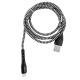 Кабель microUSB Gerlax L7V 6А/OD3.8/QC3.0 тканевой черный 1м - фото 1