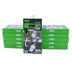 `SET кабелей iPhone Lightning Gerlax L7L 6А тканевой серый 1м (10ШТ!!!+1ШТ ПОДАРОК) - фото