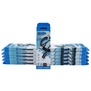 `SET кабелей microUSB Gerlax D7VB 3А силиконовый черный 1 м (10ШТ!!!+1ШТ ПОДАРОК) - фото