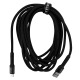 Кабель microUSB Gerlax GD-54V3 6А/QC3.0 тканевой черный 3м - фото 1