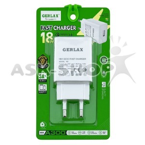 Блочек USB Gerlax A300 3A 18w QC 3.0 1USB белый блистер - фото