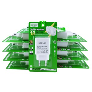 'SET блочков USB Gerlax A300 3A/1USB/18W/QC3.0/блистер белый (9ШТ!!!+1ШТ ПОДАРОК) - фото