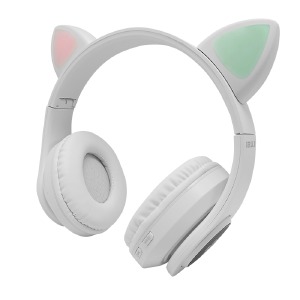 Наушники большие MP3 + Bluetooth Gerlax H8P LED ушки белые - фото
