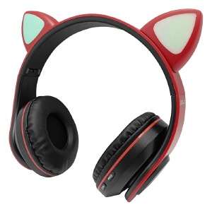 Наушники большие MP3 + Bluetooth Gerlax H8P LED ушки красные - фото