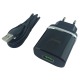 СЗУ microUSB Hoco C12Q 3A QC3.0 2в1 черное 1м (10) - фото 1