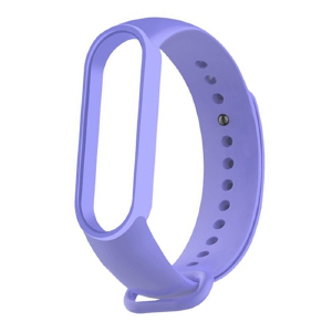 Ремешок для фитнесс браслета Mi Band 5/6 цветной однотонный фиалковый (20) - фото