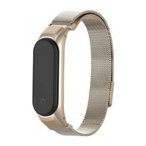 Ремешок для фитнесс браслета Mi Band 3/4 Миланская петля бронзовый - фото