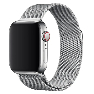 Ремешок для Apple Watch 42/44/45/49mm Миланская петля серебряный - фото