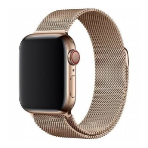 Ремешок для Apple Watch 42/44/45/49mm Миланская петля белое золото - фото
