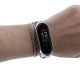 Ремешок для фитнесс браслета Mi Band 5/6 Metall цепочка подвеска на шею/на руку серебро - фото 1