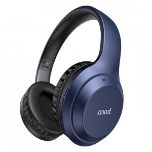 Наушники большие MP3 + Bluetooth Hoco W30 синие - фото